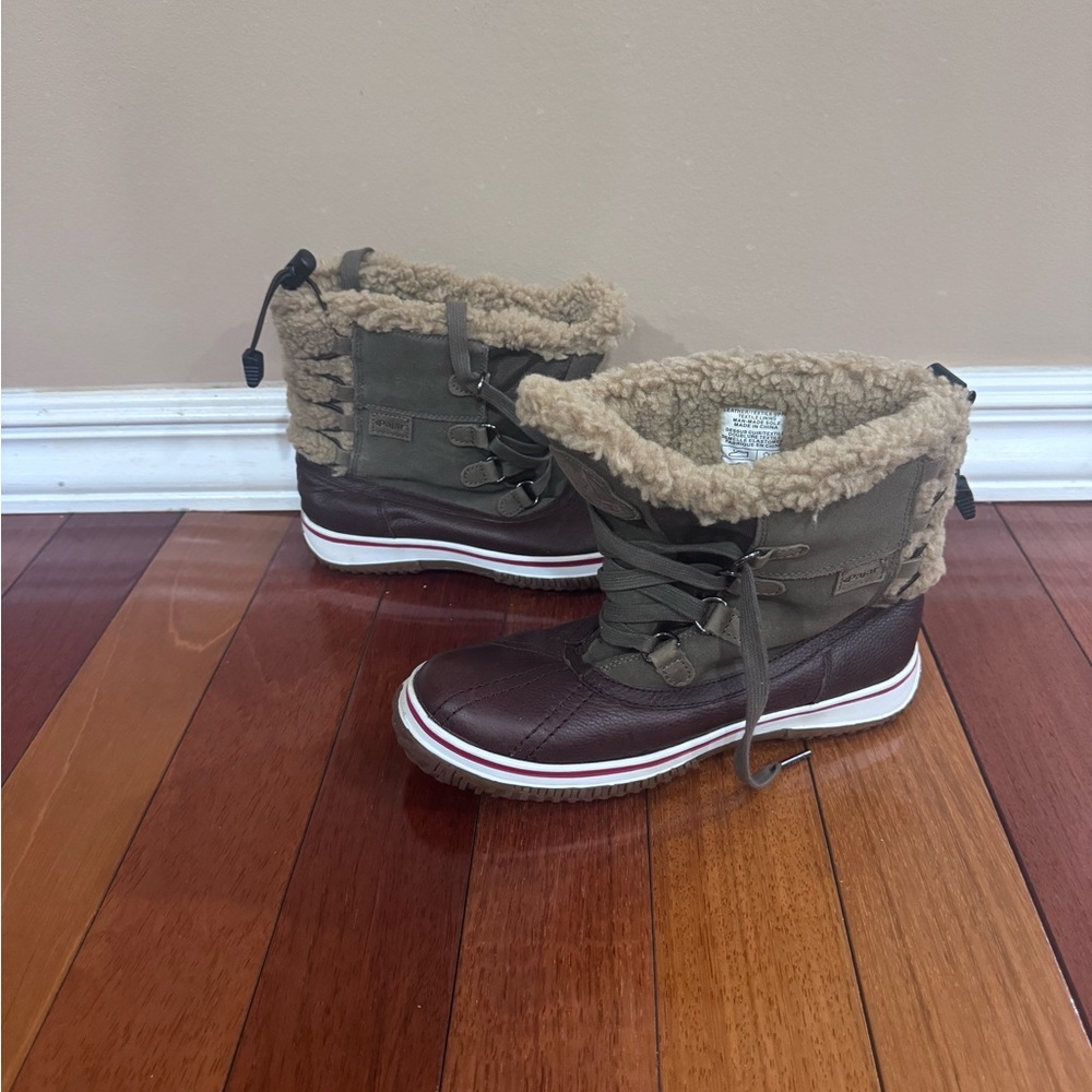 NEW- Never Worn/used. PAJAR Women's Brown and Olive Winter Rain Boots